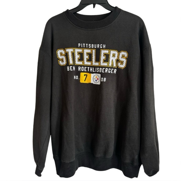 Sweaters - Retro Pittsburgh Steelers Black Sweater